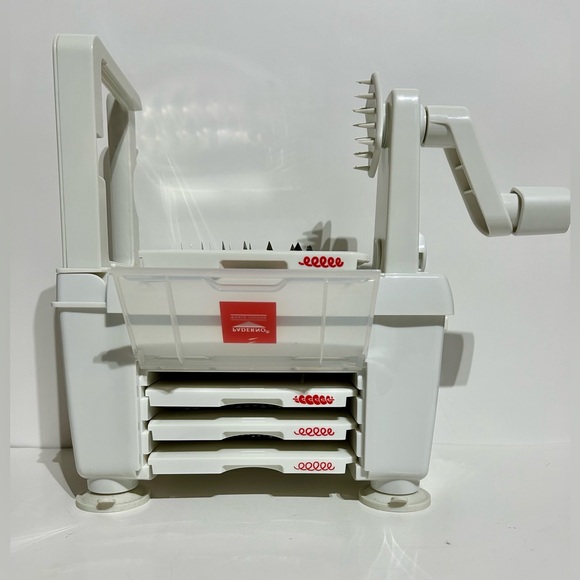 Paderno World Cuisine Spiralizer Slicer Williams Sonoma 4 interchangeable Blades - Picture 3 of 11